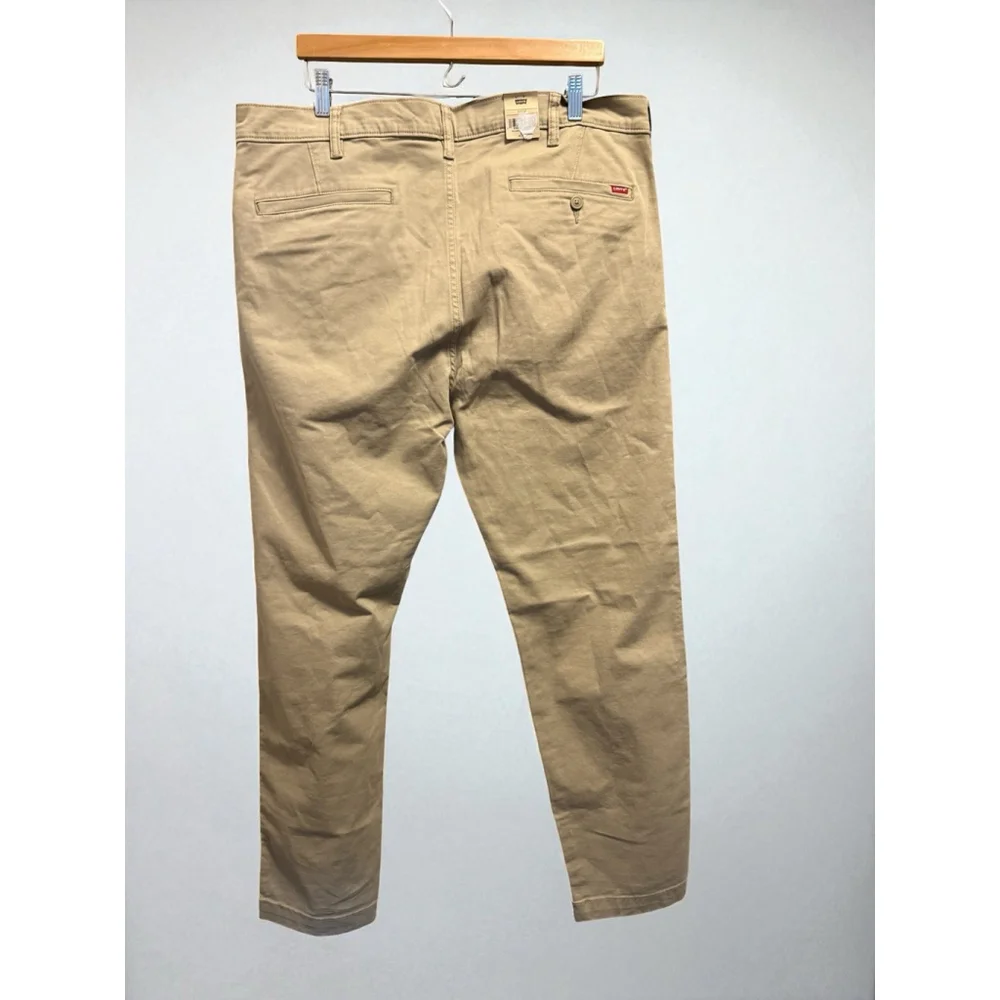 Levis Pants XX Chino Standard‎ Taper Stretch Khaki Brown Size 38x31 NWT Flawed